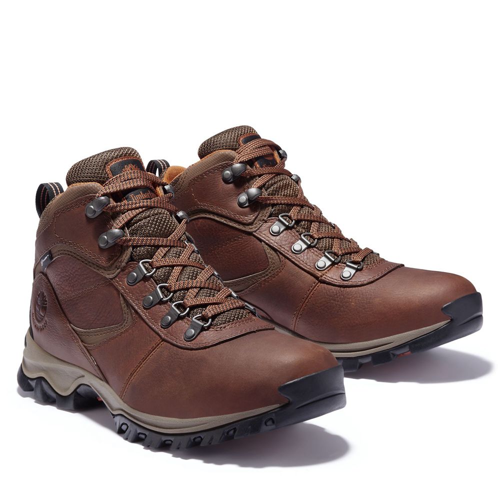 Timberland Mens Hiking Boots Mt. Maddsen Mid Waterproof - Brown - India QB1729634